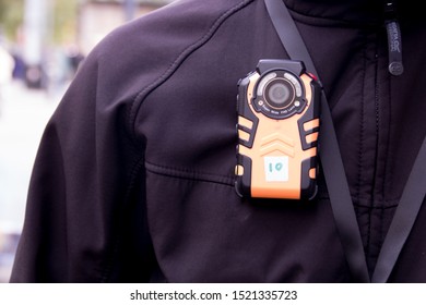 Manchester, United Kingdom - 3rd Oct 2019: Manchester City Council Environmental Officer Body Cam