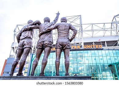 Manchester / United Kingdom - October 2019: View Of Old Trafford