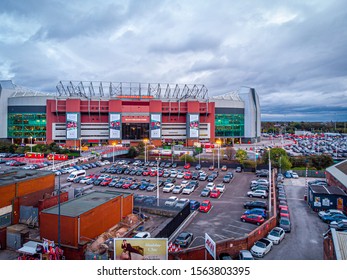 Manchester / United Kingdom - October 2019: View Of Old Trafford