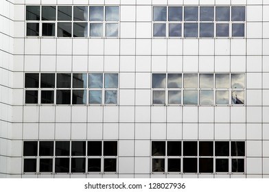 MANCHESTER,UK - FEBRUARY 2013: The Stark Modern Exterior Of The Siemens Complex, Manchester, February 11, 2013. The Prime Minister Praises Siemens For Its  Prized Apprenticeship Programme After Visit