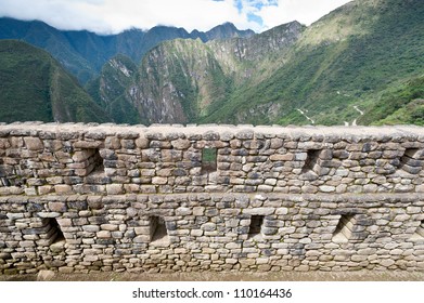 Manchu Picchu Wall In Peru.