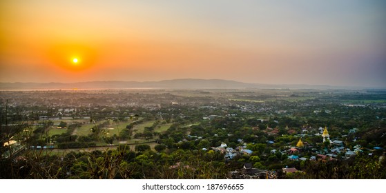 Mandalay Hill At Sunset