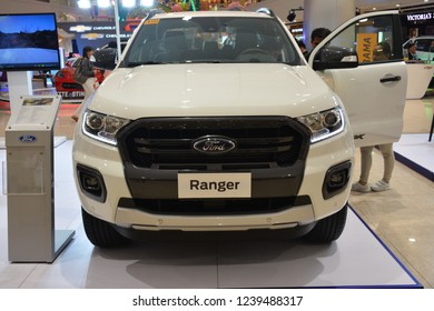 MANDALUYONG, PH - NOV. 22: Ford Ranger pick up truck on November 22, 2018 in Mandaluyong, Philippines. Ford brand is a manufacturer of cars in USA. 