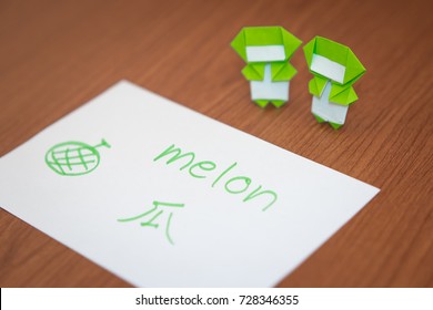 Mandarin; Learning New Language With Fruits Name Flash Cards