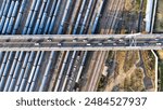 Mandela Bridge At Johannesburg In Gauteng South Africa. Top Down View Landscape. Megacity Background. Johannesburg At Gauteng South Africa. Downtown City. Urban Outdoors.