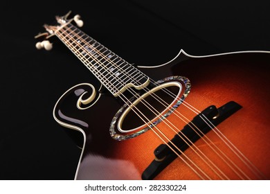 Mandolin isolated on black background