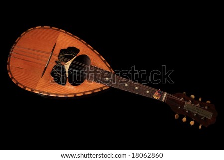 mandolin isolated on black background