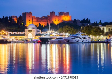 Mandraki Harbor, Ancient Colossus Of Rhodes, Greece, Greek Islands.