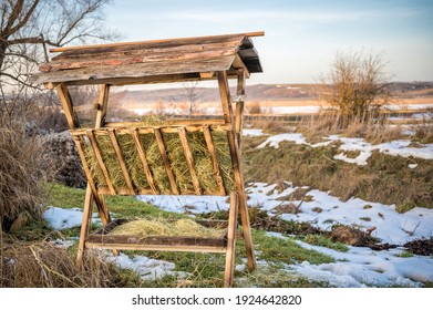 Manger for winter feeding of wild animals or as a decoration in the garden