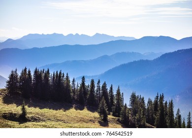 Mangfall Mountains At The Spitzingsee Lake In Bavaria