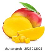 Mango. Mango isolated on white background. Mango clipping path