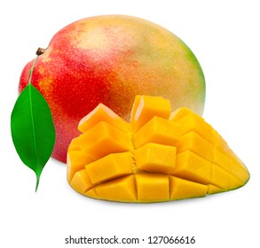 Mango Isolated On White Background Stock Photo 127066616 | Shutterstock