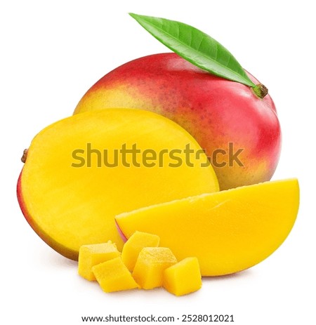 Mango. Mango isolated on white background. Mango clipping path
