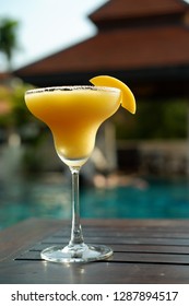 Mango Margarita At Swimming Pool