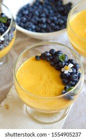 Mango Mousse In A Glass Cup