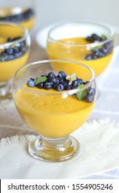 Mango Mousse In A Glass Cup