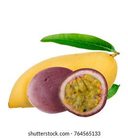 Mango With Passionfruit Isolated