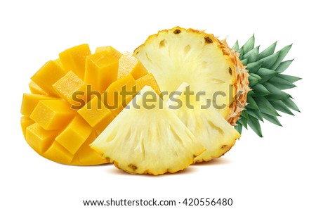 Similar – Image, Stock Photo Cut pineapple pieces shell placed on kitchen table in daylight