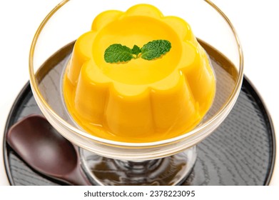 Mango pudding and mango on the table - Powered by Shutterstock