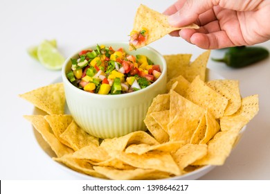 Mango Salsa With Tortilla Chips