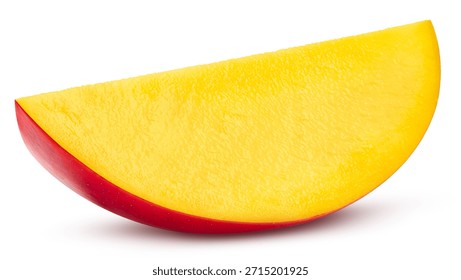 Mango slice clipping path. Mango isolated on white background