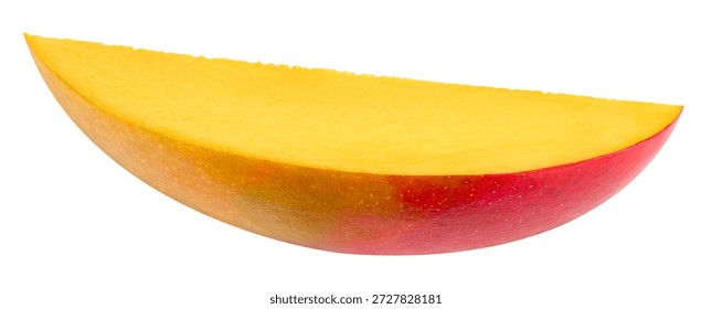 Mango slice clipping path. Mango isolated on white background