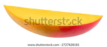 Mango slice clipping path. Mango isolated on white background