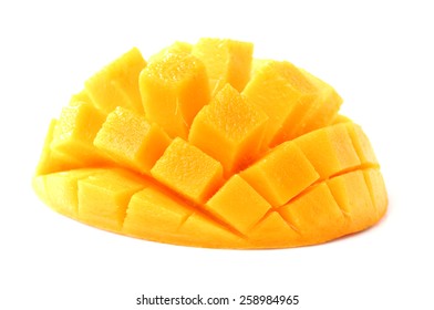 Slice Mango On White Background Stock Photo (Edit Now) 98016023