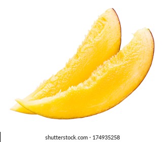 Mango Slice Isolated On White Background