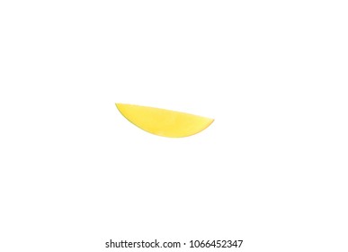 Mango slice on white background