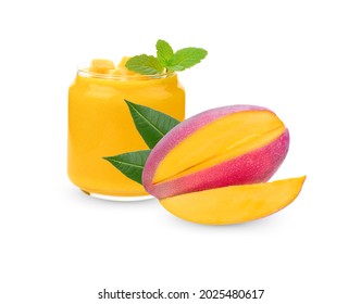 Mango Smoothie Isolated On White Background