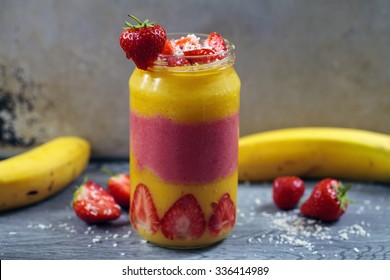 Mango And Strawberry Smoothie