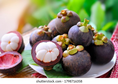 Mangosteen Ready to eat
fruit of Thailand, selective focus 