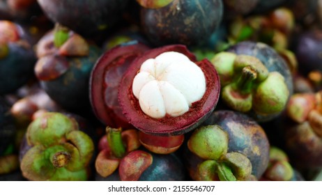 Mangosteen, A Very Tasty Fruit. And Is Considered The Queen Of Thai Fruits