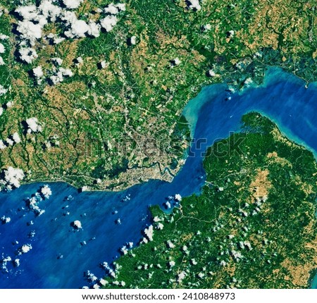 Mangroves Regrow in Iloilo City. The construction of a floodway in this Philippine city was followed by the return of coastal vegetation. Elements of this image furnished by NASA.