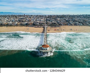 Manhattan Beach California Pier as seen from ocean