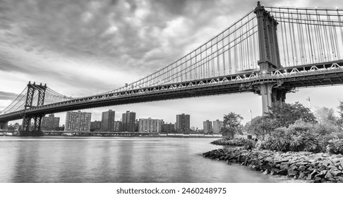 Manhattan Bridge at sunset in New York City, USA. - Powered by Shutterstock