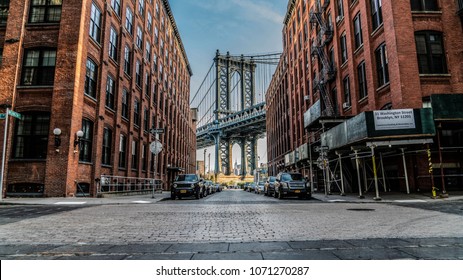 Manhattan Bridge through the eyes of Brooklyn - Shutterstock ID 1071270287