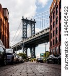 Manhattan Bridge from Washington Street in Dumbo, Brooklyn