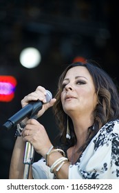 Manhattan Kansas, USA, June 27, 2015  
Sara Evans Performs On Stage During The 3 Day Country Stampede Music Festival And Outdoor Camping Fest Held At The Tuttle Creek Lake State Park.