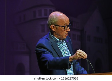 Manhattan Kansas, USA, September 27, 2019. Alan Murray The CEO Of Fortune Delivers A Landon Lecture Titled “The Future Of Facts: Searching For The Truth In The 21st Century” At Kansas State University