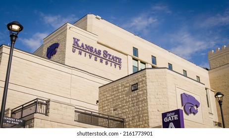 Manhattan, KS - May 21, 2022: Kansas State University (KSU) Wildcats' NCAA College Football Stadium Exterior