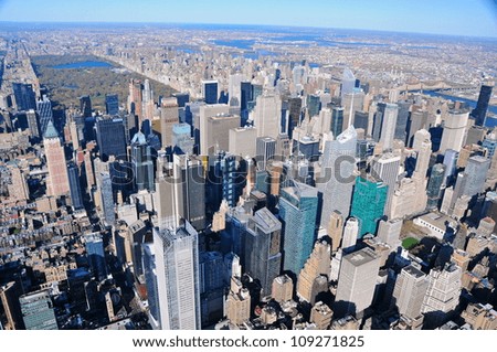 Similar – Image, Stock Photo Skyline Manhattan and Central Park, New York