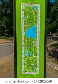 MANHATTAN, NEW YORK- AUGUST 17, 2019: Central Park Map