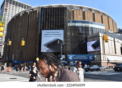 Manhattan, New York City - May 15, 2022- The Madison Square Garden Building.