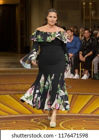 Manhattan, New York City, USA - September 8, 2018: Christian Siriano SS19 Runway Show At Gotham Hall