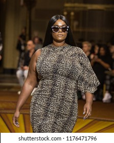 Manhattan, New York City, USA - September 8, 2018: Christian Siriano SS19 Runway Show At Gotham Hall