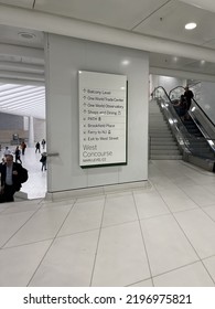 Manhattan, New York City, USA- May 17, 2022- Inside Of The World Trade Center Oculus, A White, Unusually Structured Building That Was Constructed After The 9 11 Attack On The World Trade Center.