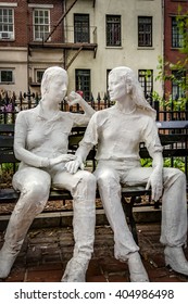 Manhattan, New York, USA - 12th July 2015: Gay Liberation Memorial By George Segal In Soho, NYC