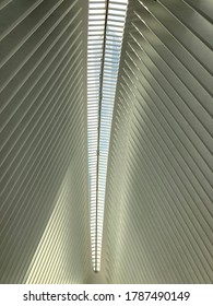 Manhattan, New York / USA - July 31 2020  Interior View Of The Occulus World Trade Center Station